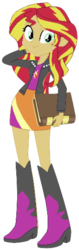 Size: 348x1097 | Tagged: safe, artist:selenaede, editor:php77, sunset shimmer, equestria girls, g4, book, female, simple background, solo, transparent background