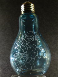 Size: 1901x2536 | Tagged: safe, artist:malte279, rainbow dash, g4, glass engraving, lightbulb