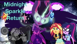 Size: 2048x1161 | Tagged: safe, editor:php77, sci-twi, sunset shimmer, twilight sparkle, equestria girls, g4, alternate universe, midnight sparkle
