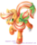 Size: 750x906 | Tagged: safe, artist:calamity-studios, part of a set, applejack, earth pony, pony, g4, applejack's hat, cowboy hat, female, freckles, hat, mare, open mouth, rainbow power, simple background, solo, stetson, transparent background