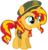 Size: 2853x3000 | Tagged: safe, artist:ahsokafan100, sunset shimmer, pony, unicorn, g4, clothes, cute, female, filly, filly guides, filly sunset shimmer, hat, high res, scout uniform, shimmerbetes, simple background, smol, solo, transparent background, uniform, vector, weapons-grade cute, younger