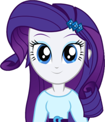Size: 1526x1784 | Tagged: safe, artist:thebarsection, rarity, equestria girls, g4, belt, blouse, clothes, female, hairpin, looking at you, shirt, simple background, smiling, solo, teenager, transparent background