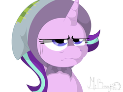 Size: 4000x3000 | Tagged: safe, artist:mr.rexy, starlight glimmer, pony, unicorn, g4, the parent map, angry, clothes, headscarf, scarf, serious, serious face, simple background