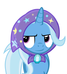 Size: 980x1080 | Tagged: safe, artist:kody02, trixie, pony, unicorn, g4, the parent map, aside glance, clothes, cute, diatrixes, digital art, female, headscarf, mare, scarf, simple background, smiling, smirk, solo, transparent background, vector