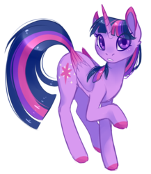 Size: 1000x1150 | Tagged: safe, artist:noctylumi, twilight sparkle, alicorn, pony, g4, colored hooves, female, raised hoof, simple background, solo, transparent background, twilight sparkle (alicorn)