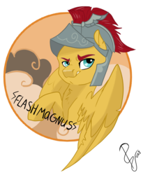 Size: 811x989 | Tagged: safe, artist:poowndraww, flash magnus, pegasus, pony, g4, looking at you, male, simple background, solo, stallion, transparent background