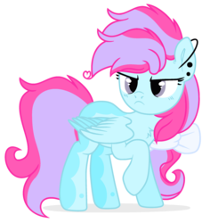 Size: 1024x1083 | Tagged: safe, artist:bezziie, oc, oc only, oc:strawberry pie, pegasus, pony, base used, female, mare, simple background, solo, transparent background