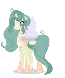 Size: 1812x2164 | Tagged: safe, artist:lilacglimmx, oc, oc only, oc:princess scarab, changepony, hybrid, female, offspring, parent:princess celestia, parent:thorax, parents:thoralestia, simple background, solo, transparent background