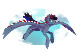 Size: 3600x2472 | Tagged: safe, artist:skylacuna, oc, oc only, pegasus, pony, colored wings, flying, high res, male, multicolored wings, simple background, solo, stallion, transparent background