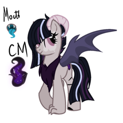 Size: 1000x1000 | Tagged: safe, artist:sylveontriestodraw, oc, oc only, oc:darkes sould, draconequus, hybrid, base used, draconequus oc, female, interspecies offspring, offspring, parent:discord, parent:twilight sparkle, parents:discolight, simple background, solo, transparent background