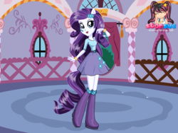 Size: 795x599 | Tagged: safe, artist:user15432, rarity, equestria girls, g4, my little pony equestria girls, boots, bracelet, carousel boutique, clothes, dress up, dressup, hairpin, hasbro, hasbro studios, jewelry, ponied up, pony ears, shoes, solo, starsue, wondercolts