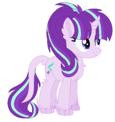 Size: 412x436 | Tagged: safe, artist:bezziie, starlight glimmer, pony, g4, alternate design, female, simple background, solo, transparent background