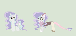 Size: 1520x726 | Tagged: safe, artist:roseloverofpastels, oc, oc only, oc:hemmy, draconequus, pony, unicorn, female, mare, offspring, parent:discord, parent:rarity, parents:raricord, simple background, solo