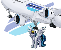 Size: 3900x3200 | Tagged: artist needed, safe, oc, oc only, oc:bloodray, pony, aircraft, boeing 777, high res, male, pilot, plane, solo