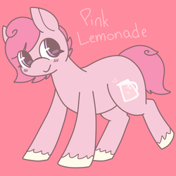 Size: 700x700 | Tagged: safe, artist:reclimb, oc, oc only, oc:pink lemonade, pony, magical lesbian spawn, offspring, parent:berry punch, parent:pinkie pie, parents:pinkiepunch, solo