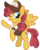 Size: 3200x4000 | Tagged: safe, artist:cheezedoodle96, sunny delivery, pegasus, pony, g4, the break up breakdown, .svg available, background pony, clothes, female, flying, hat, looking at you, mailmare, mailmare hat, mare, one eye closed, shirt, simple background, smiling, solo, svg, transparent background, vector, waving, wink