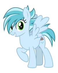 Size: 3200x4000 | Tagged: safe, alternate version, artist:cheezedoodle96, rainy day, pegasus, pony, g4, the break up breakdown, .svg available, background pony, female, looking at you, mare, raised hoof, simple background, smiling, solo, svg, transparent background, vector