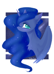 Size: 2448x3354 | Tagged: safe, artist:vincher, princess luna, alicorn, pony, g4, female, high res, mare, simple background, smiling, solo, transparent background
