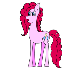 Size: 768x768 | Tagged: safe, artist:wonderschwifty, derpibooru exclusive, pinkie pie, earth pony, pony, g4, female, simple background, smiling, solo, transparent background