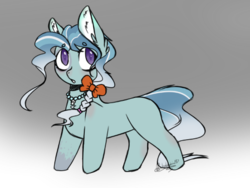 Size: 534x401 | Tagged: safe, artist:pinkdolphin147, petunia paleo, silver spoon, pony, g4, blank flank, female, fusion, gradient background, solo