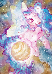 Size: 353x500 | Tagged: safe, artist:annapommes, moon jumper, pony, g1, female, mare, solo, windy wing ponies