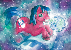 Size: 540x383 | Tagged: safe, artist:annapommes, baby countdown, earth pony, pony, g1, countdownbetes, cute, female, playtime baby brother pony, solo