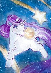 Size: 540x761 | Tagged: safe, artist:annapommes, baby glory, pony, unicorn, g1, female, mare, solo