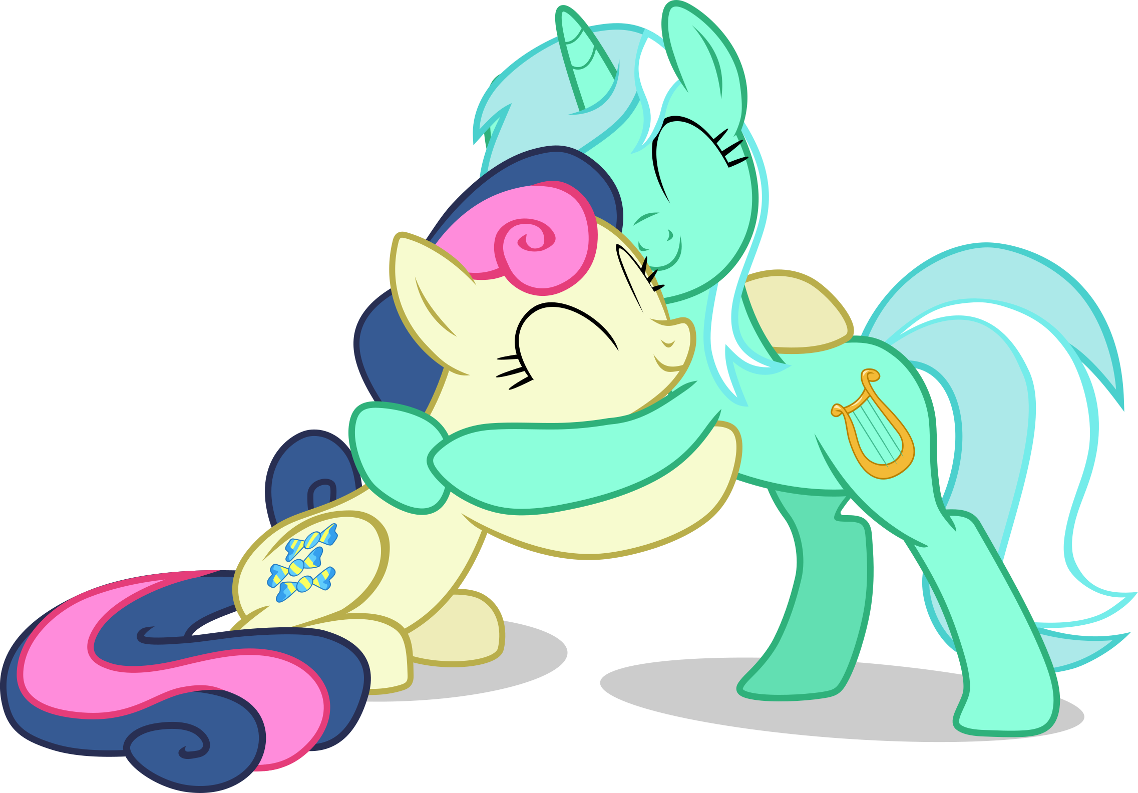 lyra heartstrings and sweetie drops drawn by killryde 