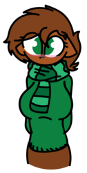 Size: 1972x3912 | Tagged: safe, artist:binary6, oc, oc only, oc:binary6, earth pony, anthro, clothes, female, rule 63, scarf, simple background, solo, sweater, transparent background