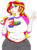 Size: 1880x2550 | Tagged: safe, artist:celine-artnsfw, sunset shimmer, human, g4, big breasts, breasts, busty sunset shimmer, clothes, drink, drinking, drinking straw, female, human coloration, humanized, looking at you, pants, peace sign, shirt, simple background, soda, solo, t-shirt, thick, transparent background, vector, wide hips