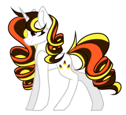 Size: 1024x934 | Tagged: safe, artist:mintoria, oc, oc only, oc:coco candy corn, pony, unicorn, base used, female, mare, simple background, solo, transparent background