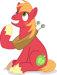 Size: 6185x8131 | Tagged: safe, artist:shutterflyeqd, big macintosh, earth pony, pony, g4, the break up breakdown, absurd resolution, male, simple background, sitting, solo, stallion, transparent background, vector