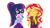 Size: 1280x720 | Tagged: safe, editor:php77, sci-twi, sunset shimmer, twilight sparkle, equestria girls, g4, my little pony equestria girls: better together, super squad goals, clothes, cute, duo, duo female, eyes closed, female, geode of empathy, geode of fauna, geode of shielding, geode of sugar bombs, geode of super speed, geode of super strength, geode of telekinesis, glasses, hand on cheek, jacket, leather jacket, looking at each other, magical geodes, not a vector, ponytail, puffcake, shimmerbetes, simple background, skirt, transparent background, twiabetes