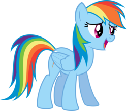 Size: 6853x6000 | Tagged: safe, artist:vladimirmacholzraum, rainbow dash, pegasus, pony, g4, absurd resolution, female, happy, mare, open mouth, simple background, smiling, solo, transparent background, vector
