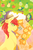 Size: 587x900 | Tagged: safe, artist:justasuta, bright mac, pear butter, earth pony, pony, g4, apple, apple tree, blushing, cowboy hat, female, flower, flower in hair, food, hat, lineless, looking at each other, male, mare, pear, pear tree, ship:brightbutter, shipping, smiling, stallion, straight, tree