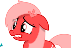 Size: 2460x1679 | Tagged: safe, artist:arifproject, oc, oc only, oc:downvote, earth pony, pony, derpibooru, g4, cropped, derpibooru ponified, lip bite, meta, ponified, scared, simple background, solo, transparent background, vector
