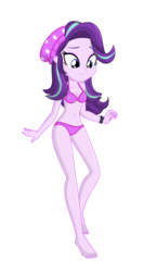 Size: 800x1500 | Tagged: safe, artist:charliexe-edits, edit, starlight glimmer, equestria girls, g4, beanie, belly button, bikini, clothes, female, hat, simple background, solo, swimsuit, vector, white background