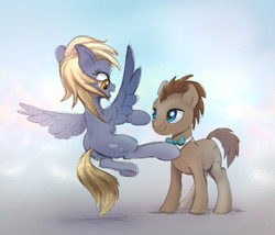 Size: 1200x1026 | Tagged: safe, artist:xbi, derpy hooves, doctor whooves, time turner, earth pony, pony, g4
