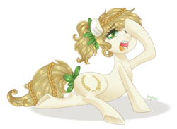 Size: 1126x826 | Tagged: safe, artist:kaikururu, oc, oc only, oc:greek chorus, earth pony, pony, female, mare, open mouth, pose, simple background, solo, transparent background