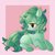 Size: 1080x1080 | Tagged: safe, artist:leafywind, oc, oc only, original species, plant pony, plant, prone, smiling, solo