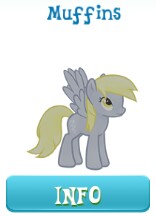 Size: 156x216 | Tagged: safe, gameloft, derpy hooves, pegasus, pony, g4, background pony, female, food, mare, muffin, simple background, solo, that one nameless background pony we all know and love, white background