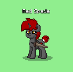 Size: 556x550 | Tagged: safe, oc, oc only, oc:red spade, pony, pony town, female, mare, solo