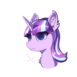 Size: 1500x1500 | Tagged: safe, artist:stargazer carp, starlight glimmer, pony, unicorn, g4, bust, female, mare, solo