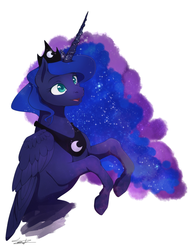 Size: 2467x3191 | Tagged: dead source, safe, artist:sydneyitssydneyyo, princess luna, alicorn, horse, pony, g4, crown, female, high res, jewelry, mare, regalia, simple background, solo, white background