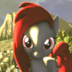 Size: 1024x1024 | Tagged: safe, artist:christian69229, oc, oc only, oc:seraphine night, earth pony, pony, 3d, bust, looking at you, portrait, solo, source filmmaker
