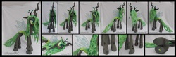 Size: 4500x1472 | Tagged: safe, artist:calusariac, queen chrysalis, changeling, g4, alternate hair color, female, irl, photo, plushie, solo