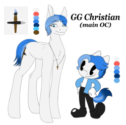 Size: 3887x3859 | Tagged: safe, artist:ggchristian, oc, oc only, oc:gg christian, earth pony, pony, cuphead, female, high res, mare, pac-man eyes, reference sheet, solo, style emulation