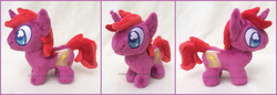 Size: 2168x742 | Tagged: safe, artist:lilmoon, oc, oc:quillo manar, pony, unicorn, chibi, irl, male, photo, plushie, solo, stallion