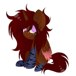 Size: 400x400 | Tagged: safe, artist:mintoria, oc, oc only, oc:amber, alicorn, pony, female, mare, simple background, sitting, solo, transparent background