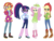 Size: 2048x1536 | Tagged: safe, artist:php77, artist:redillita, editor:php77, applejack, fluttershy, sci-twi, sunset shimmer, twilight sparkle, equestria girls, g4, bundled up for winter, earmuffs, female, hand on hip, simple background, transparent background, vector, winter outfit